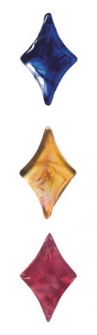 2701/R Rombo cristal murano rojo espesor 12mm, 67x106mm para 1705