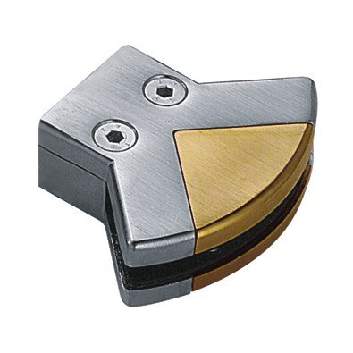 I-53/007 Pinza en zinc para sujeccion de vidrio de 8 y 10mm para atornillar en plano